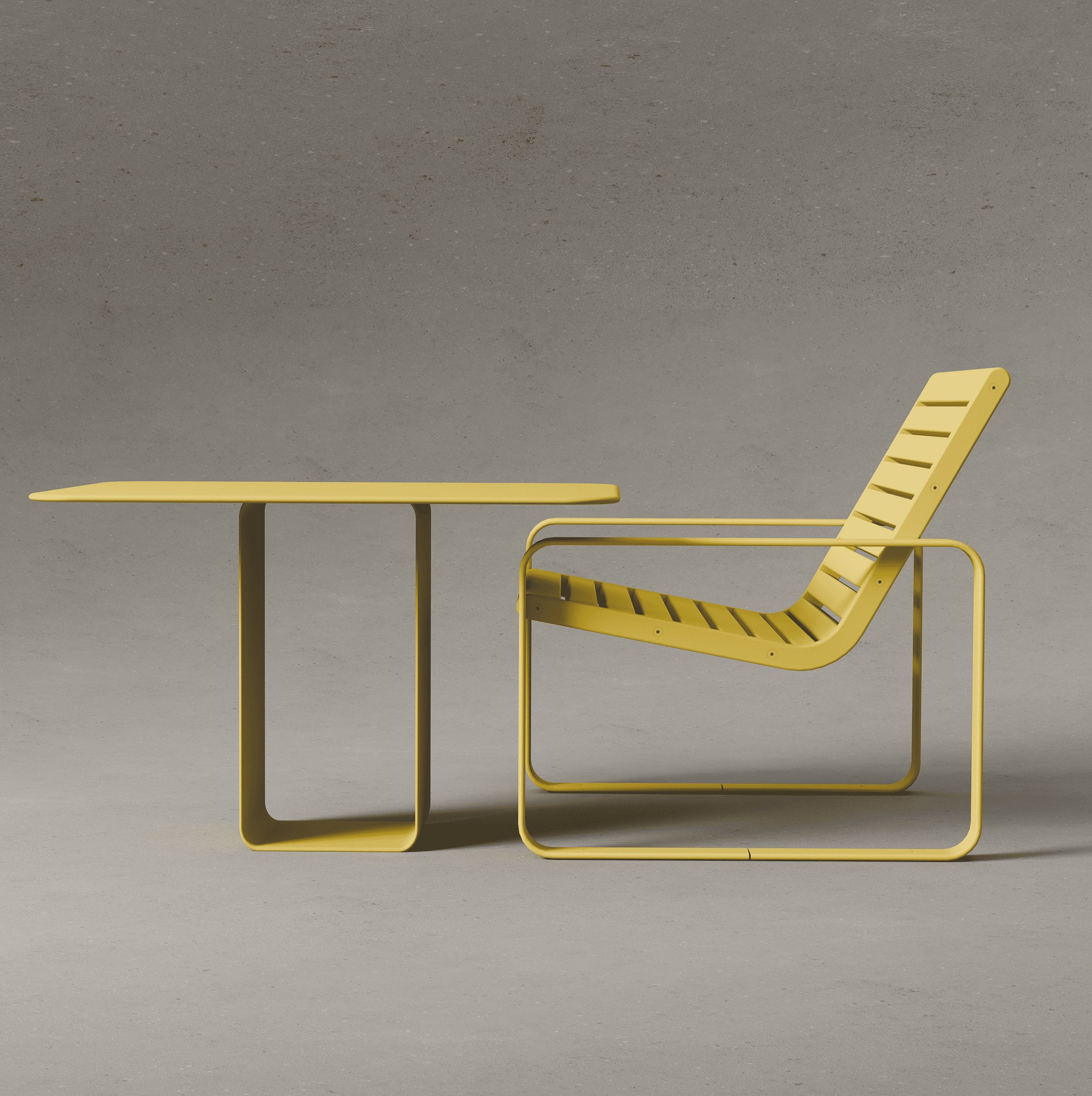 BENCHER TABLE — желтый